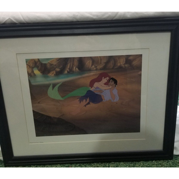 Disney 1998 The Little Mermaid Lithographs Framed 12"X9" Pictures 20"x16" Framed - Picture 5 of 7